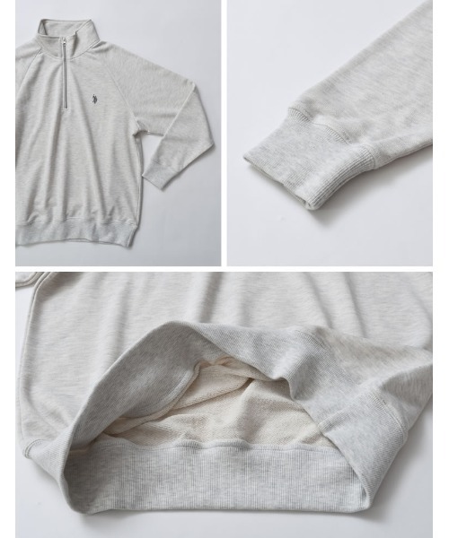 Re:EDIT（リエディ）の「[U.S. POLO ASSN.][別注]ワンポイント刺繍ハーフジップスウェットプルオーバー（スウェット・レディース・ブラック/オートミール/ホワイト・MEDIUM/LARGE/X-LARGE）」の22枚目の写真