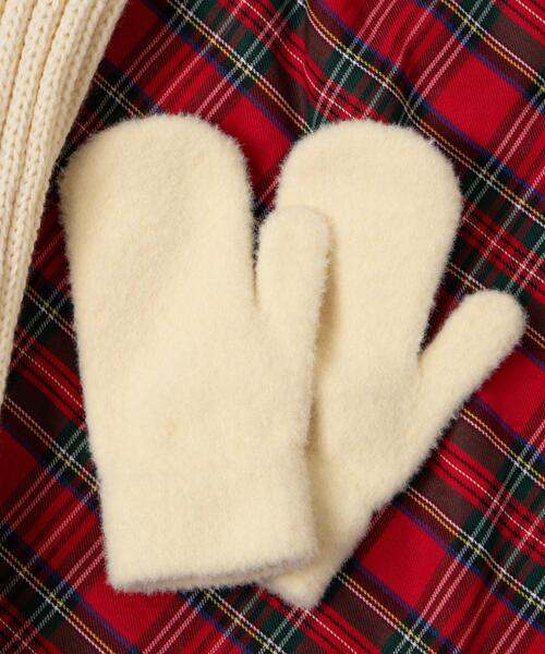 WEGO（ウィゴー）の「WEGO/モフモフミトングローブ（手袋・レディース・ライトピンク/ブラック/ライトイエロー/オフホワイト・FREE）」の3枚目の写真