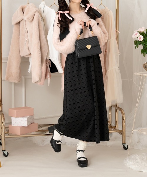 セール】【7周年限定アイテム】リボン柄キャミワンピース【ZOZOTOWN