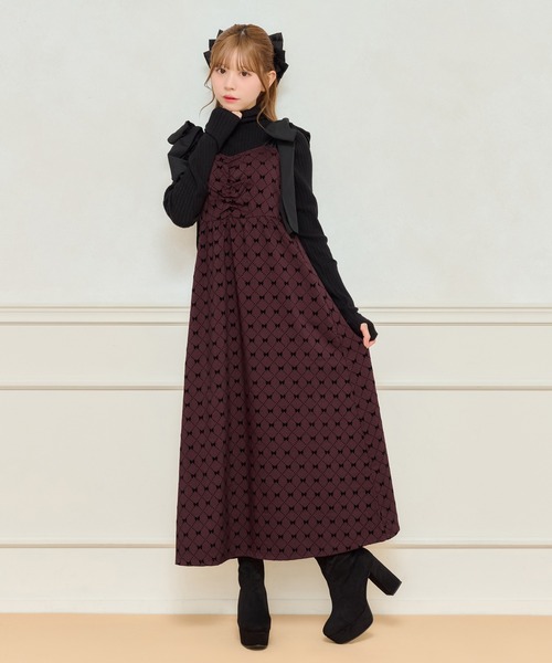apres jour（アプレジュール）の「【7周年限定アイテム】リボン柄キャミワンピース【ZOZOTOWN限定アイテム】（ワンピース・レディース・ボルドー/グレー/ライトブラウン/ブラック・フリー/X-LARGE）」の18枚目の写真