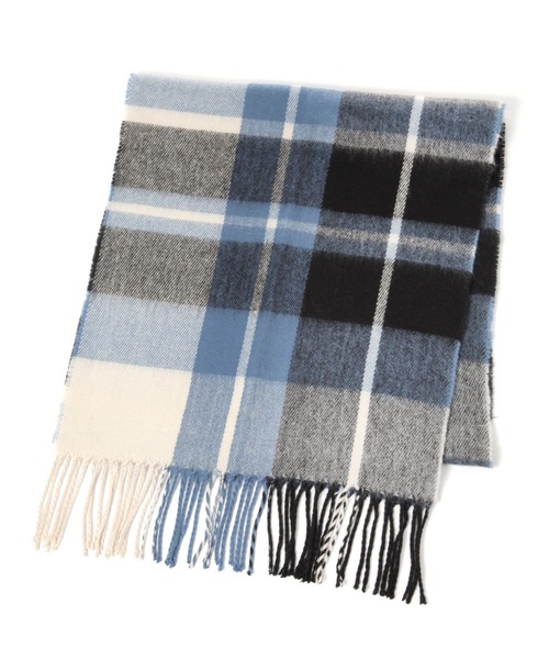 LAKOLE（ラコレ）の「アソートチェックマフラー / 131445（マフラー・レディース・ブルー/グレー/オフホワイト/カーキ/ブラック/パープル/オレンジ・FREE）」の12枚目の写真