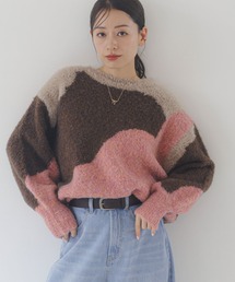LAKOLE | インターシャ配色プルオーバー / 250838(ニット/セーター)