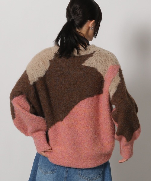 LAKOLE（ラコレ）の「インターシャ配色プルオーバー / 250838（ニット/セーター・レディース・ピンク/オレンジ/ブルー・FREE）」の19枚目の写真