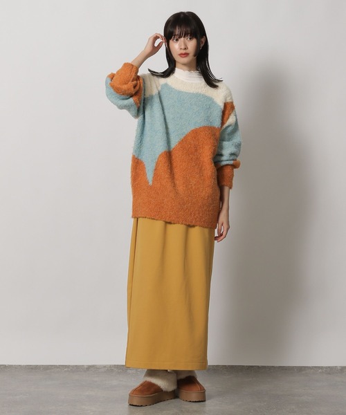 LAKOLE（ラコレ）の「インターシャ配色プルオーバー / 250838（ニット/セーター・レディース・ピンク/オレンジ/ブルー・FREE）」の18枚目の写真