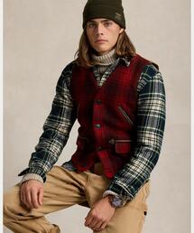 ラルフローレン ジャケット ベスト セット カジュアル チェック ウール S相当 グレン チェック ウールブレンド ベスト | ラルフ ローレン公式