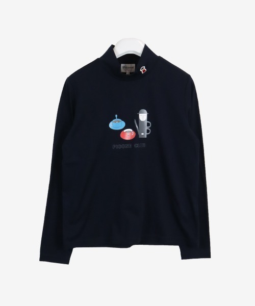 Picone CLUB（ピッコーネクラブ）の「コットン混吸水速乾長袖ハイネックプルオーバー（Tシャツ/カットソー・レディース・ピンク/ホワイト/イエロー/ネイビー・S/M/L）」の6枚目の写真