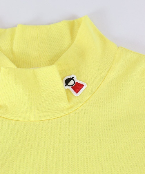 Picone CLUB（ピッコーネクラブ）の「コットン混吸水速乾長袖ハイネックプルオーバー（Tシャツ/カットソー・レディース・ピンク/ホワイト/イエロー/ネイビー・S/M/L）」の10枚目の写真