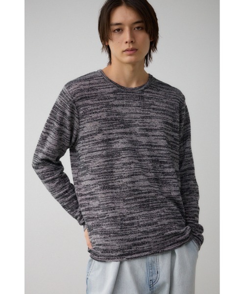 AZUL by moussy（アズールバイマウジー）の「起毛スラブ長袖トップス（Tシャツ/カットソー・メンズ・レッド系その他/ブルー系その他3/グレー系その他/ホワイト/ブラック・SMALL/MEDIUM/LARGE）」の7枚目の写真