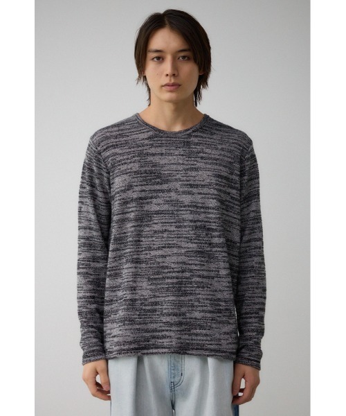 AZUL by moussy（アズールバイマウジー）の「起毛スラブ長袖トップス（Tシャツ/カットソー・メンズ・レッド系その他/ブルー系その他3/グレー系その他/ホワイト/ブラック・SMALL/MEDIUM/LARGE）」の9枚目の写真