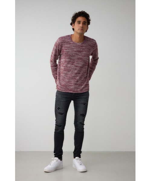 AZUL by moussy（アズールバイマウジー）の「起毛スラブ長袖トップス（Tシャツ/カットソー・メンズ・レッド系その他/ブルー系その他3/グレー系その他/ホワイト/ブラック・SMALL/MEDIUM/LARGE）」の19枚目の写真