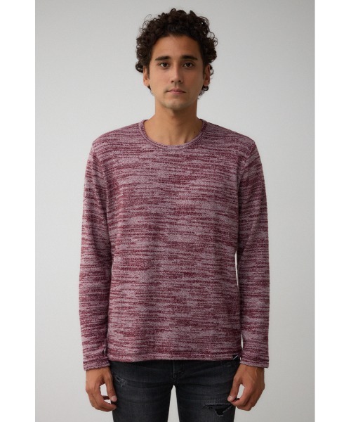 AZUL by moussy（アズールバイマウジー）の「起毛スラブ長袖トップス（Tシャツ/カットソー・メンズ・レッド系その他/ブルー系その他3/グレー系その他/ホワイト/ブラック・SMALL/MEDIUM/LARGE）」の20枚目の写真