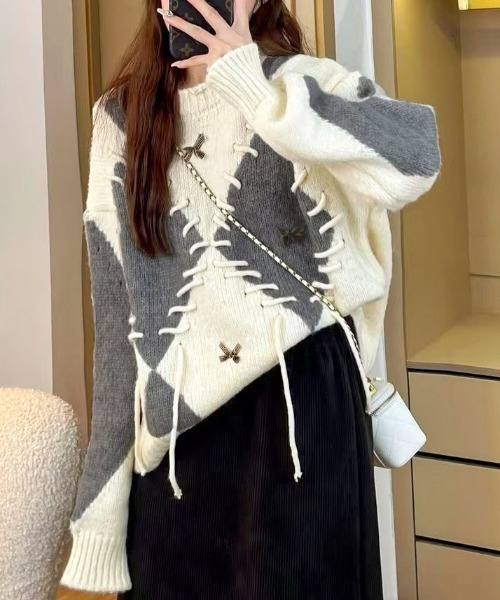 ec melodi Argyle Beanie provレシート付き ec melodi Argyle Beanie provレシート付き ec melodi Argyle Beanie