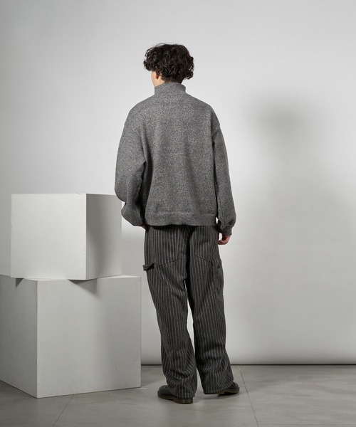 kutir（クティール）の「RUBBER LOGO MELANGE HALF ZIP KNIT/ラバーロゴメランジハーフジップニット（ニット/セーター・メンズ・グリーン系/ブラック/レッド・LARGE/MEDIUM）」の15枚目の写真