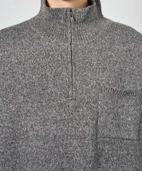 kutir（クティール）の「RUBBER LOGO MELANGE HALF ZIP KNIT/ラバーロゴメランジハーフジップニット（ニット/セーター・メンズ・グリーン系/ブラック/レッド・LARGE/MEDIUM）」の21枚目の写真