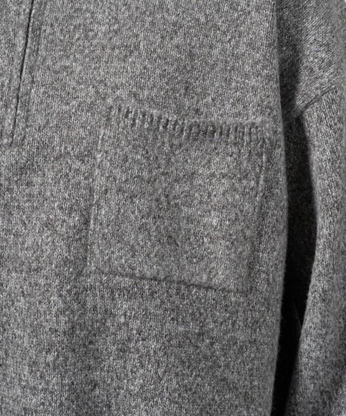 kutir（クティール）の「RUBBER LOGO MELANGE HALF ZIP KNIT/ラバーロゴメランジハーフジップニット（ニット/セーター・メンズ・グリーン系/ブラック/レッド・LARGE/MEDIUM）」の22枚目の写真