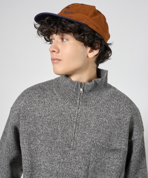 kutir（クティール）の「RUBBER LOGO MELANGE HALF ZIP KNIT/ラバーロゴメランジハーフジップニット（ニット/セーター・メンズ・グリーン系/ブラック/レッド・LARGE/MEDIUM）」の16枚目の写真