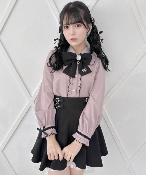 ROJITA（ロジータ）の「【セットアップ対応】ワンポイント刺繍リボンブラウス（シャツ/ブラウス・レディース・ブルー/ピンク/ピンクベージュ・FREE）」の18枚目の写真