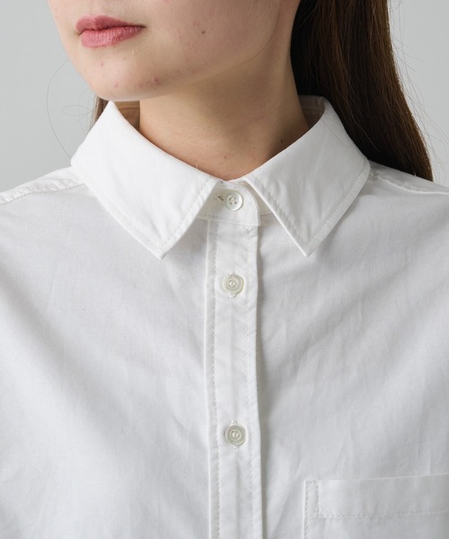 PUAL CE CIN（ピュアルセシン）の「コットンオックスチュニックシャツ（シャツ/ブラウス・レディース・オフホワイト/ブルー・FREE）」の12枚目の写真