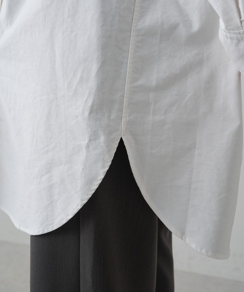 PUAL CE CIN（ピュアルセシン）の「コットンオックスチュニックシャツ（シャツ/ブラウス・レディース・オフホワイト/ブルー・FREE）」の15枚目の写真