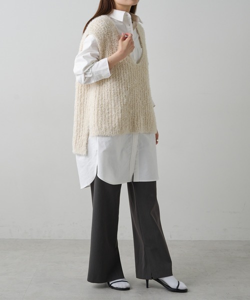 PUAL CE CIN（ピュアルセシン）の「コットンオックスチュニックシャツ（シャツ/ブラウス・レディース・オフホワイト/ブルー・FREE）」の20枚目の写真