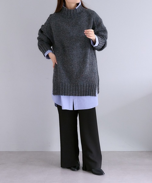 PUAL CE CIN（ピュアルセシン）の「コットンオックスチュニックシャツ（シャツ/ブラウス・レディース・オフホワイト/ブルー・FREE）」の22枚目の写真