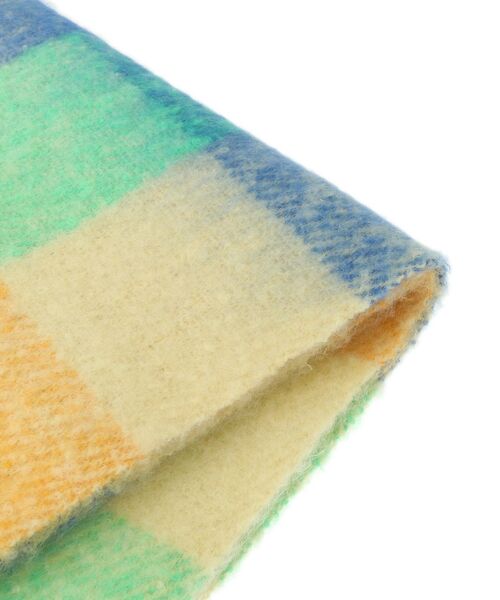 Green　Parks（グリーンパークス）の「ボリュームチェックマフラー（マフラー・レディース・ベージュ/グリーン/サックスブルー/ピンク・FREE）」の11枚目の写真