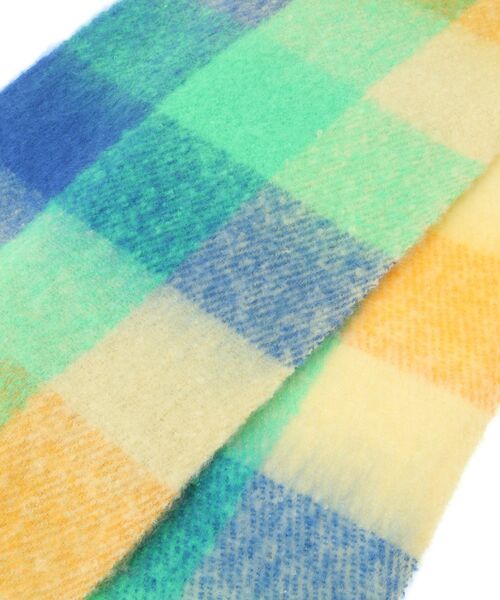 Green　Parks（グリーンパークス）の「ボリュームチェックマフラー（マフラー・レディース・ベージュ/グリーン/サックスブルー/ピンク・FREE）」の12枚目の写真