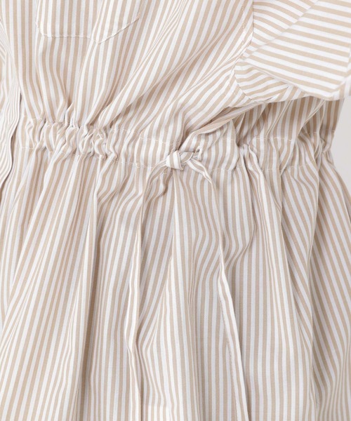 studio CLIP(スタディオクリップ)の「ドロストストライプシャツ(シャツ/ブラウス・レディース・ベージュ/ブラック・FREE)」の16枚目の写真