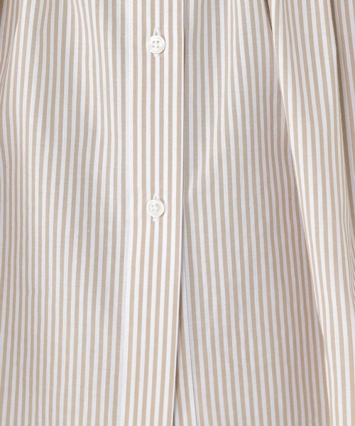 studio CLIP(スタディオクリップ)の「ドロストストライプシャツ(シャツ/ブラウス・レディース・ベージュ/ブラック・FREE)」の19枚目の写真