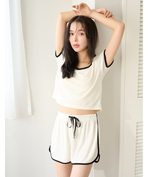 SNIDEL HOME（スナイデルホーム）の「【sorbet light】【接触冷感】パイルセットアップ（ルームウェア/パジャマ・レディース・モカ/アイボリー/ライトブルー/ライトピンク/ピンク/ネイビー・FREE）」の8枚目の写真