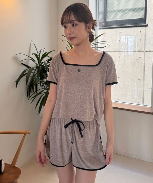 snidel 【接触冷感】パイルセットアップ sorbet light】【接触冷感】パイルセットアップ（ルームウェア