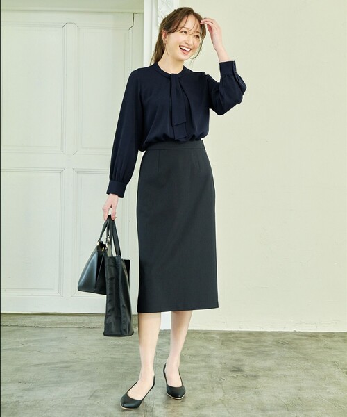 ANY（エニィ）の「【A4サイズ収納可】縦型リボンサブトートバッグ（トートバッグ・レディース・ブラック系・F）」の9枚目の写真