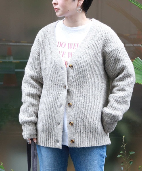 HONEYSUCKLE ROSE】ミックスニットカーディガン（カーディガン/ボレロ