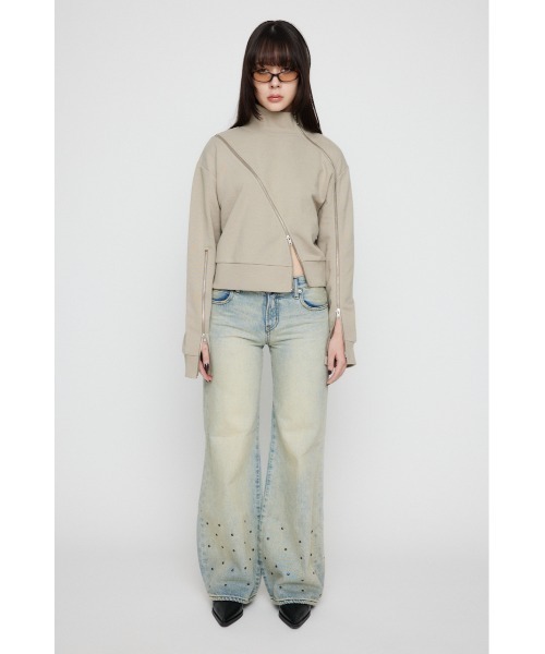 【セール】CURVE ZIP スウェット（スウェット）｜LAGUA GEM（ラグアジェム）