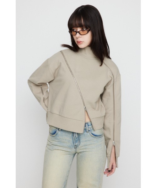 【セール】CURVE ZIP スウェット（スウェット）｜LAGUA GEM（ラグアジェム）