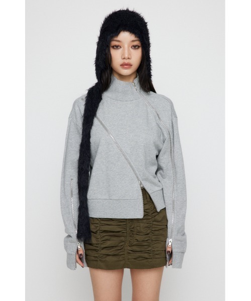 【セール】CURVE ZIP スウェット（スウェット）｜LAGUA GEM（ラグアジェム）