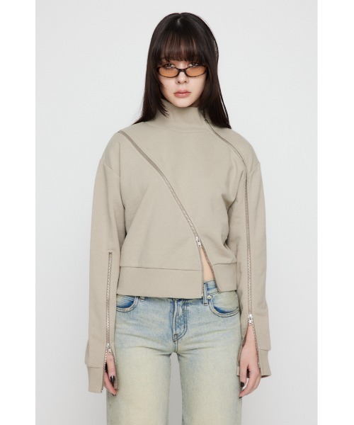 【セール】CURVE ZIP スウェット（スウェット）｜LAGUA GEM（ラグアジェム）