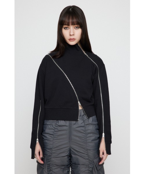 【セール】CURVE ZIP スウェット（スウェット）｜LAGUA GEM（ラグアジェム）