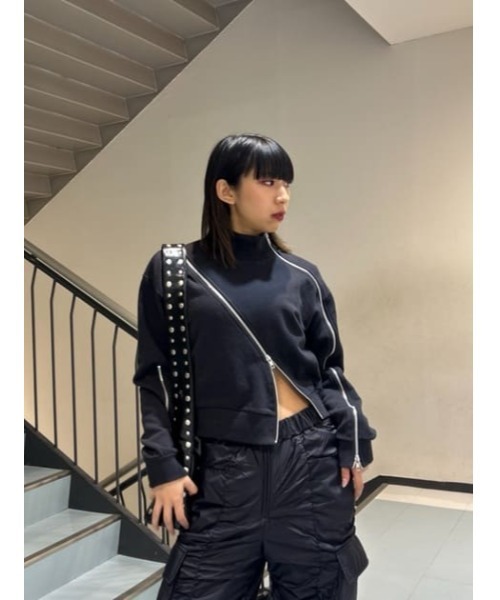 【セール】CURVE ZIP スウェット（スウェット）｜LAGUA GEM（ラグアジェム）