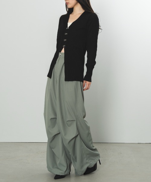 パンツ tuck loose pants セール】tuck loose parachute pants（タックルーズパラシュート