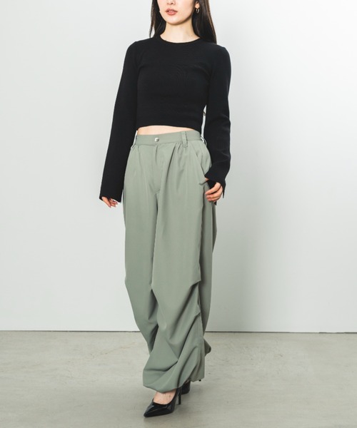 セール】tuck loose parachute pants（タックルーズパラシュート
