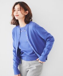 【アンサンブル可能/6色展開】スパンレーヨン カーディガンニット