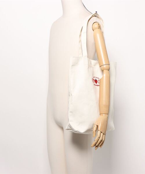 JEANS MATE(ジーンズメイト)の「【HAPiNS/ハピンズ】イチゴキャンバストートバッグ(トートバッグ・レディース・グレー/アイボリー・ONE SIZE)」の19枚目の写真