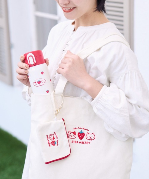 JEANS MATE(ジーンズメイト)の「【HAPiNS/ハピンズ】イチゴキャンバストートバッグ(トートバッグ・レディース・グレー/アイボリー・ONE SIZE)」の18枚目の写真