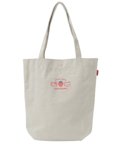 JEANS MATE(ジーンズメイト)の「【HAPiNS/ハピンズ】イチゴキャンバストートバッグ(トートバッグ・レディース・グレー/アイボリー・ONE SIZE)」の14枚目の写真