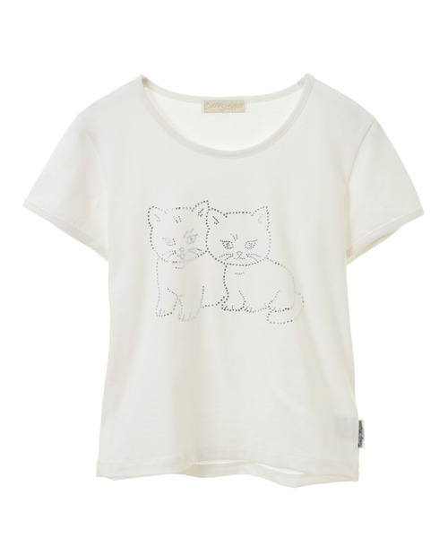 Candy Stripper（キャンディストリッパー）の「RHINESTONE BABYS Tシャツ（Tシャツ/カットソー・レディース・ライトブルー/ピンク/オフホワイト・FREE）」の16枚目の写真