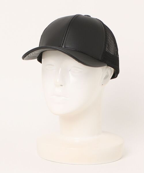 【セール】/Winner Caps/LEATHER TRUCKER MESH CAP（キャップ）｜NO WAY（ノーウェイ）