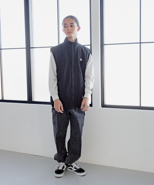 エディション　黒 ナイロン ベスト Nylon Zip Up Vest - Black – LÝFT
