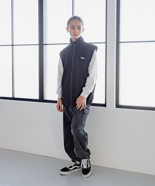 GLOBAL WORK(グローバルワーク)の「洗える撥水ナイロンベスト/286182(ベスト・キッズ・ブラック・MEDIUM/LARGE)」の16枚目の写真