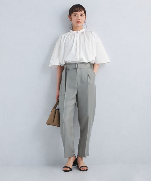 green label relaxing（グリーンレーベルリラクシング）の「バックフレア― ギャザー ブラウス（シャツ/ブラウス・レディース・ホワイト/ベージュ/ネイビー/その他1・FREE）」の12枚目の写真